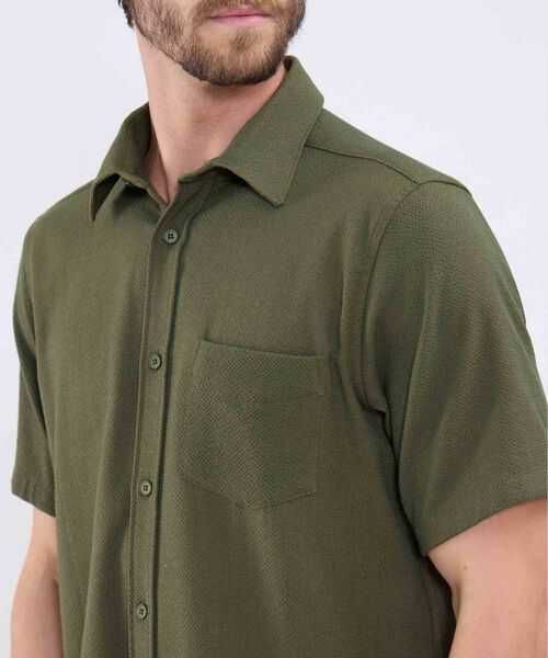 Camisa Unicolor Con Bolsillo image number null