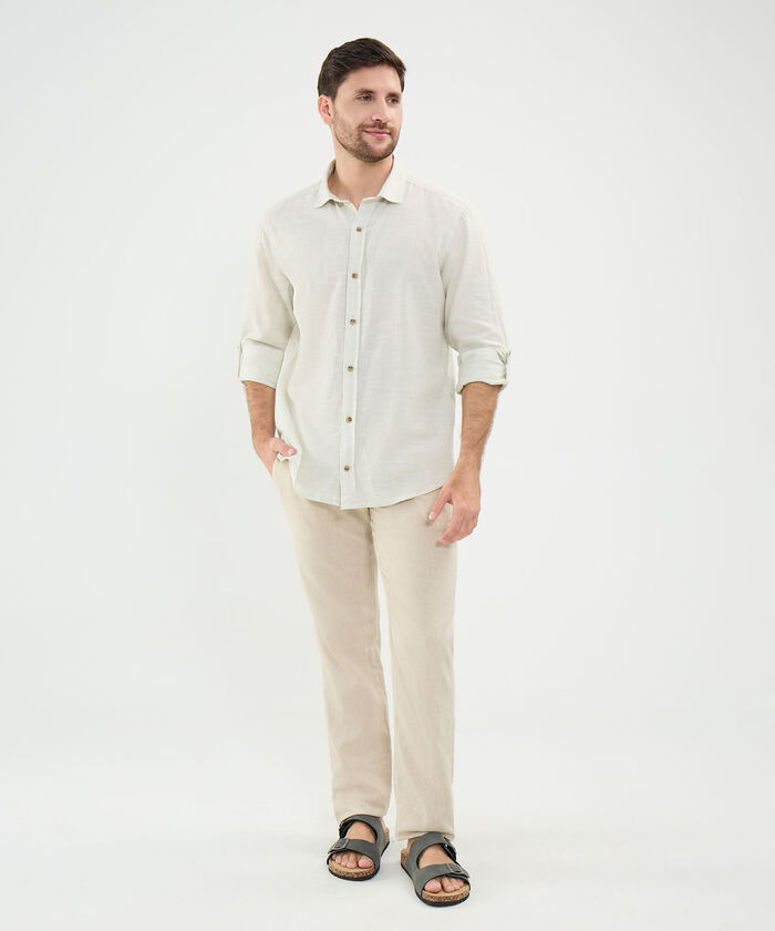 Camisa en Efecto Rústico