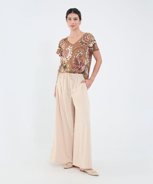 Blusa Estampada Escote En V image number null