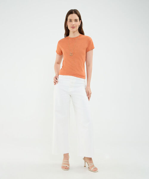 Jeans Culotte Tono Blanco image number null