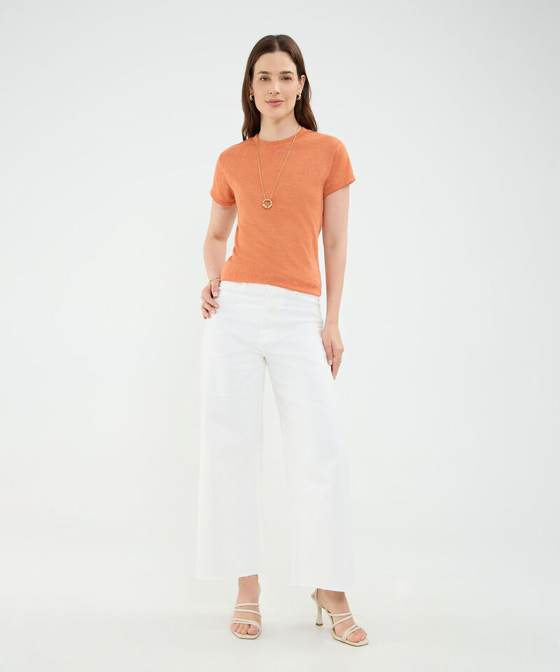 Jeans Culotte Tono Blanco