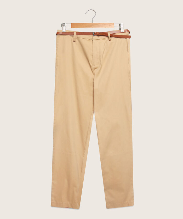 Pantal&oacute;n Chino Unicolor Con Cintur&oacute;n