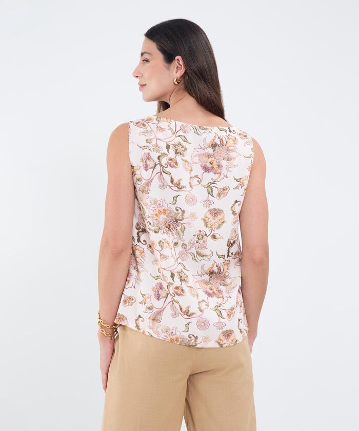 Blusa Estampada Manga Sisa