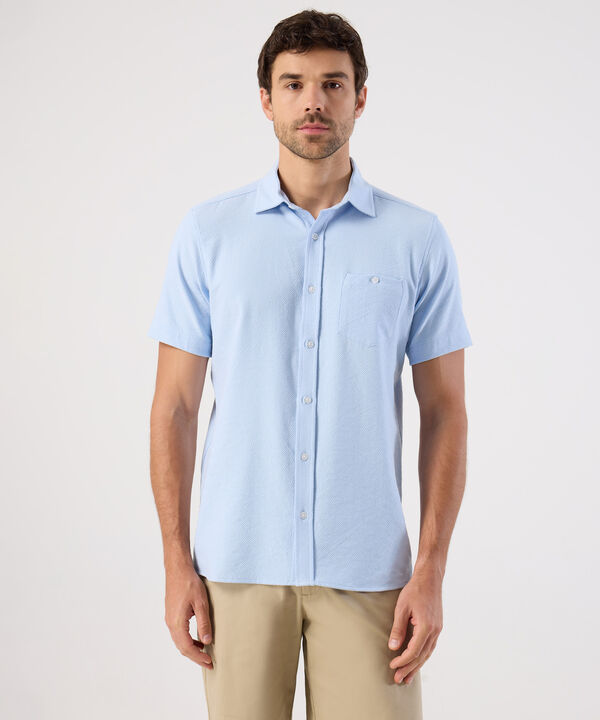 Camisa Casual De Textura Para Hombre image number null