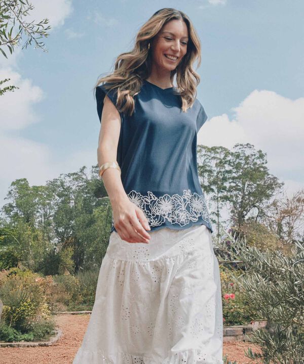 Falda Calada Para Mujer Dise&ntilde;o Larga De Volantes image number null