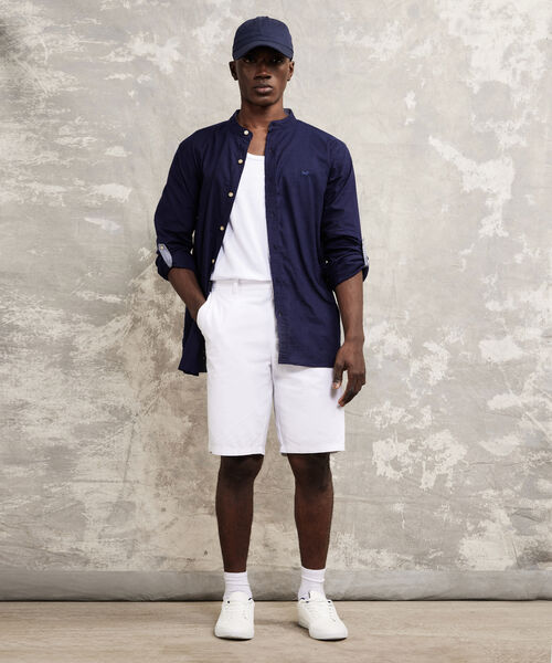 Camisa Manga Larga Cuello Mao Unicolor image number null