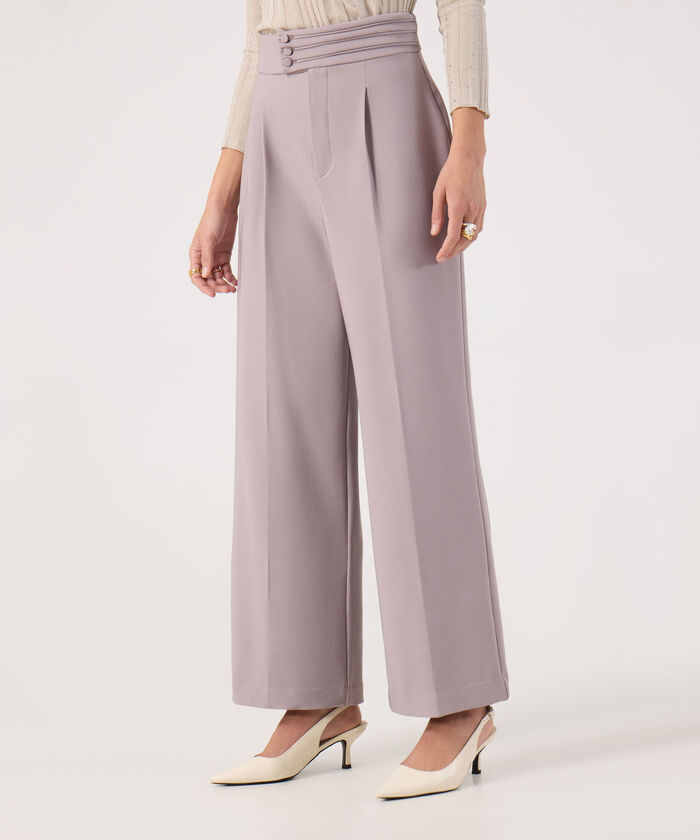 Pantalon fluido con botones 