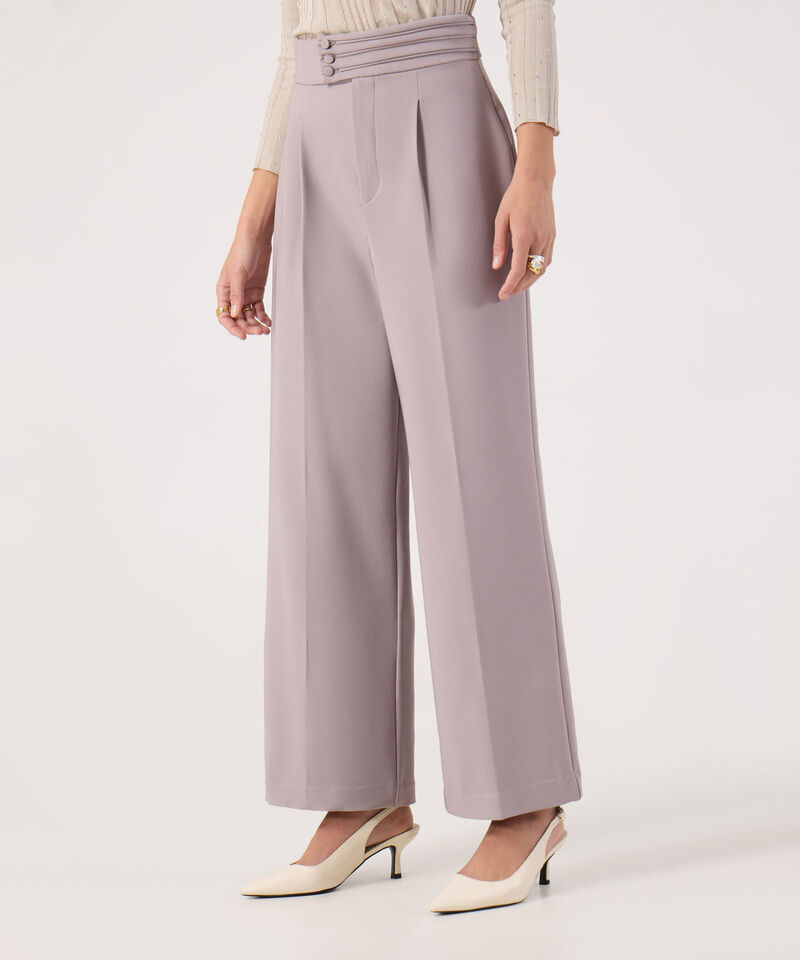 Pantalon fluido con botones 