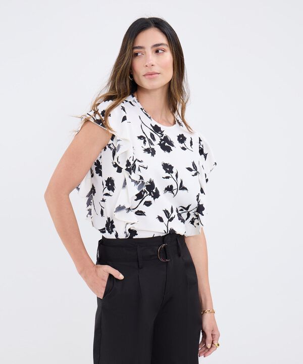 Blusa Estampada Y Manga Con Boleros image number null