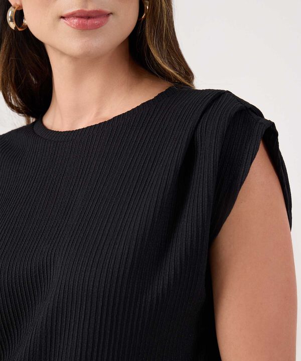 Camiseta unicolor texturizada 