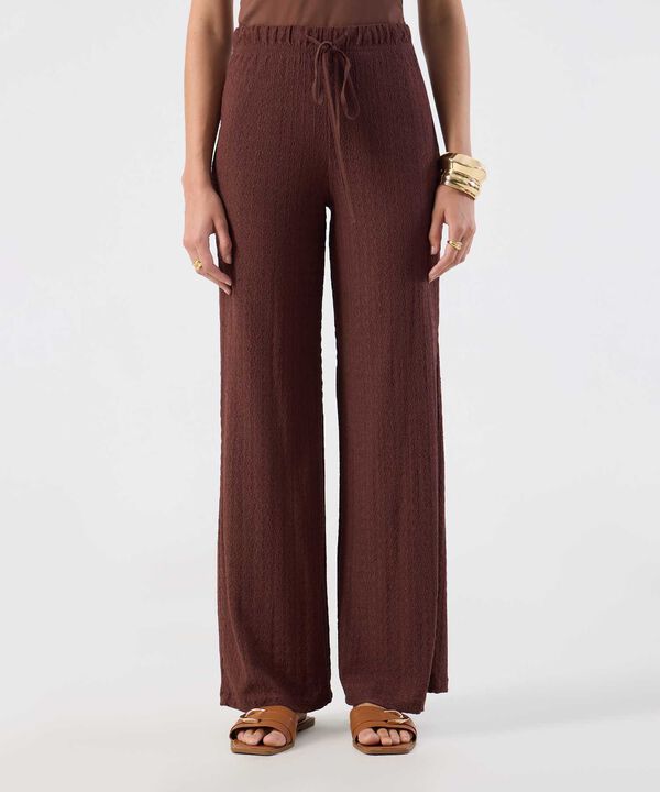 Pantal&oacute;n Tejido Amplio C&oacute;modo Para Mujer image number null