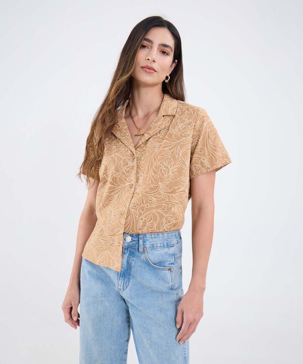 Camisa Estampada Manga Corta image number null