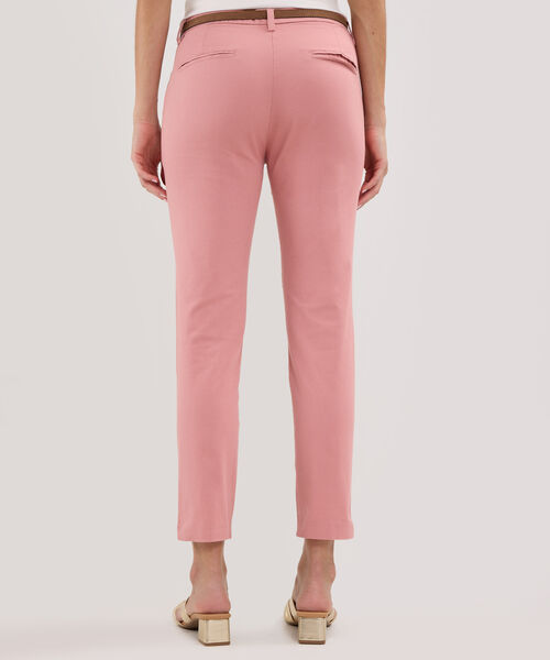 Pantalon Unicolor Chino Con Cinturon