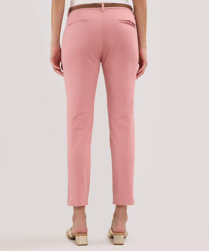 Pantalon Unicolor Chino Con Cinturon