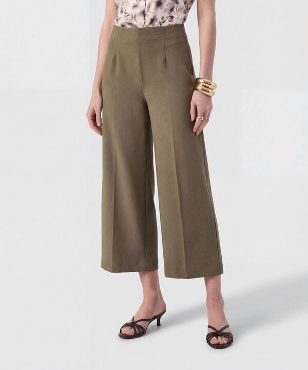 Pantal&oacute;n Culotte De Tiro Alto Para Mujer image number null