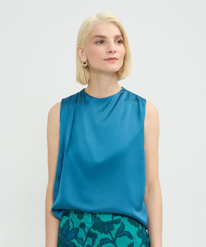 Blusa Unicolor Manga Sisa