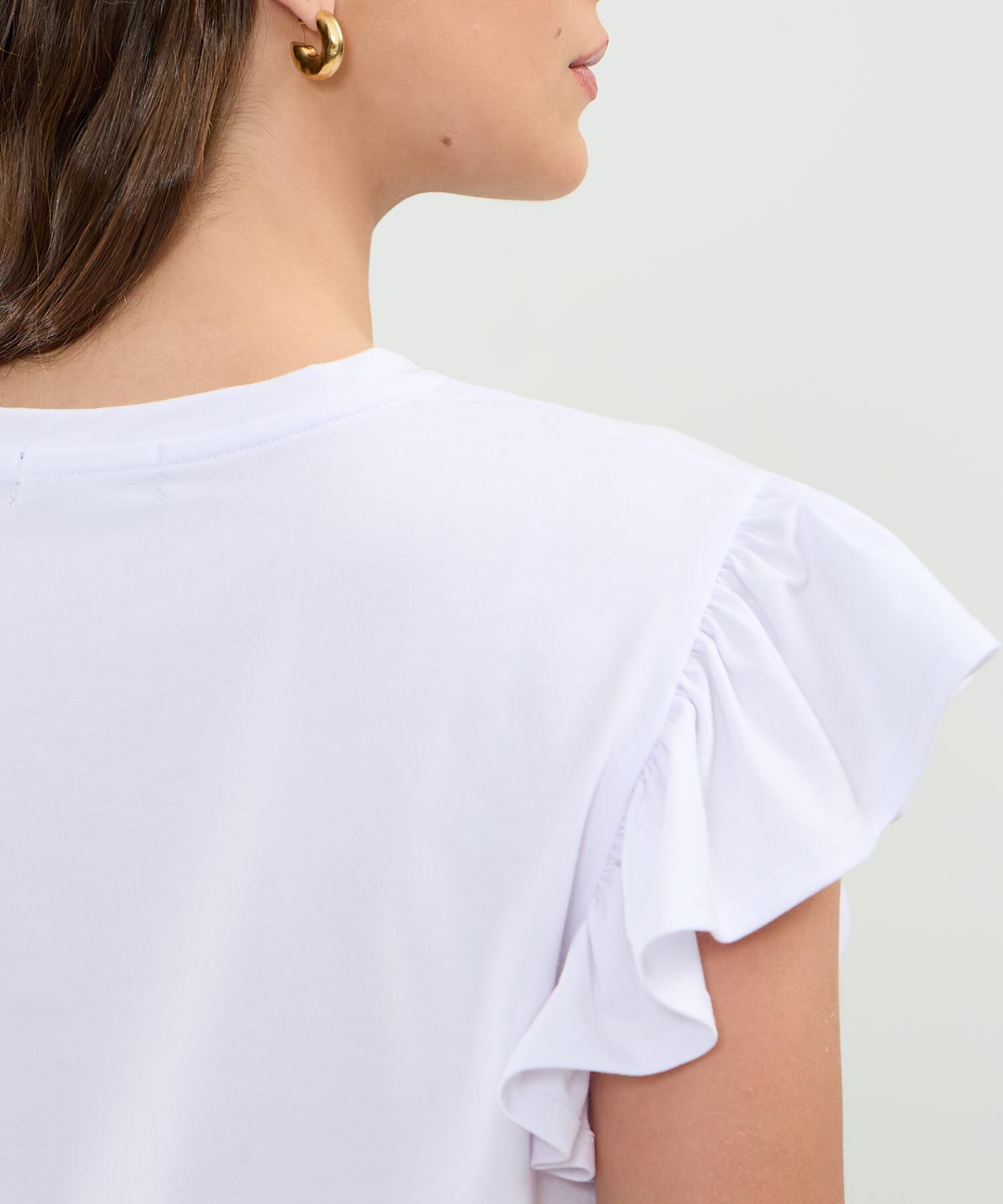 Camiseta Manga Corta Con Boleros Para Mujer