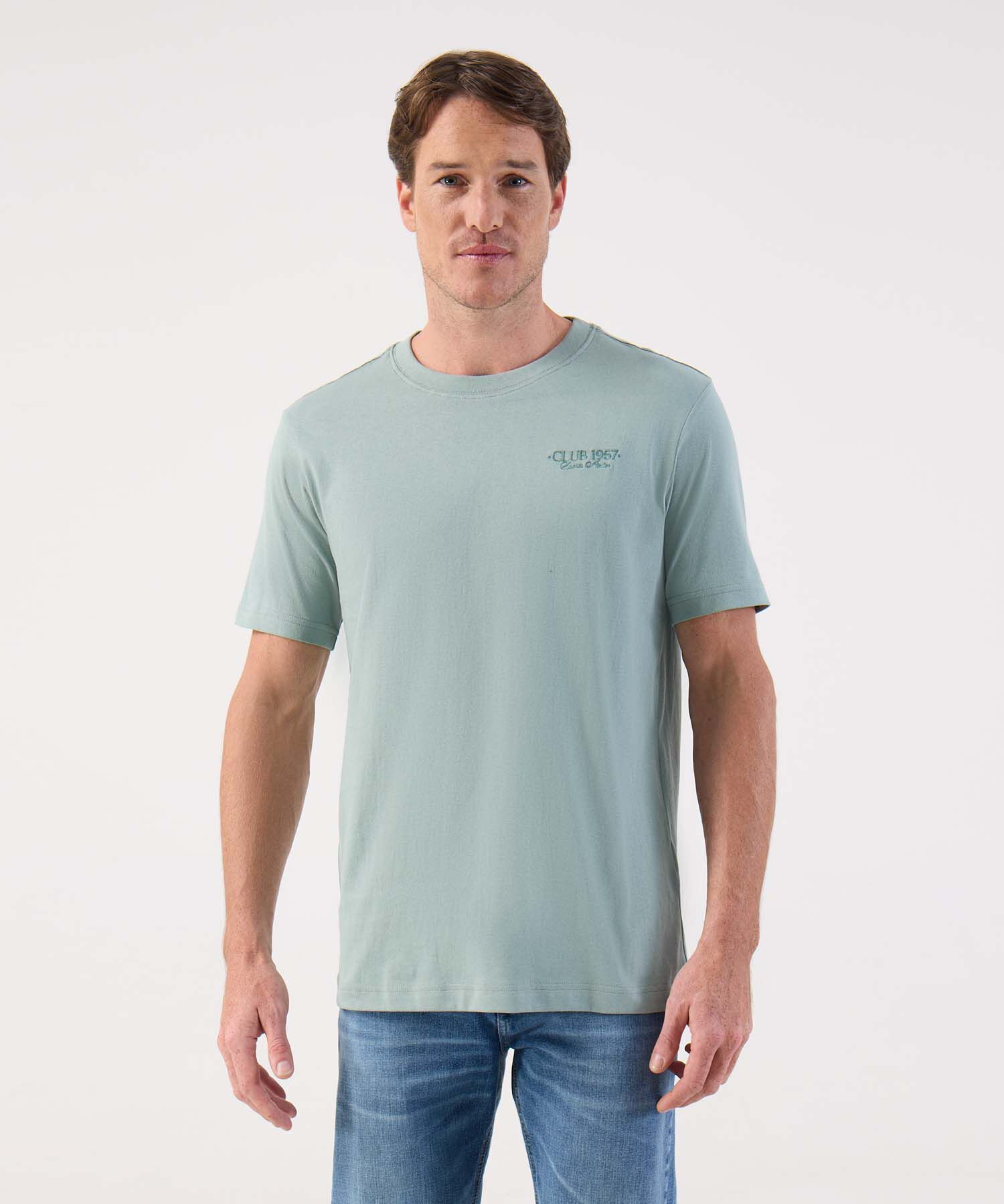 Camiseta de Algod&oacute;n B&aacute;sico para Hombre con Estampado