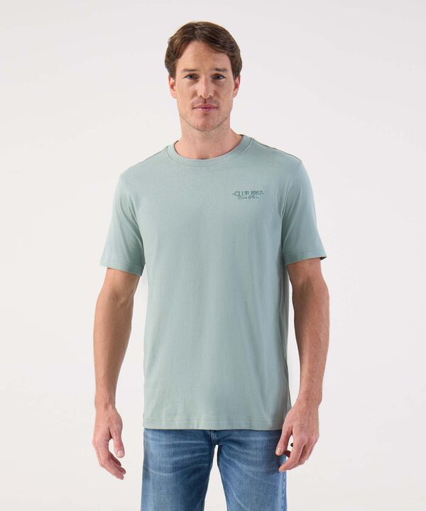 Camiseta de Algod&oacute;n B&aacute;sico para Hombre con Estampado image number null