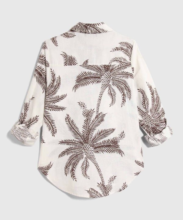 Camisa Estampada Con Charreteras Ajustables 