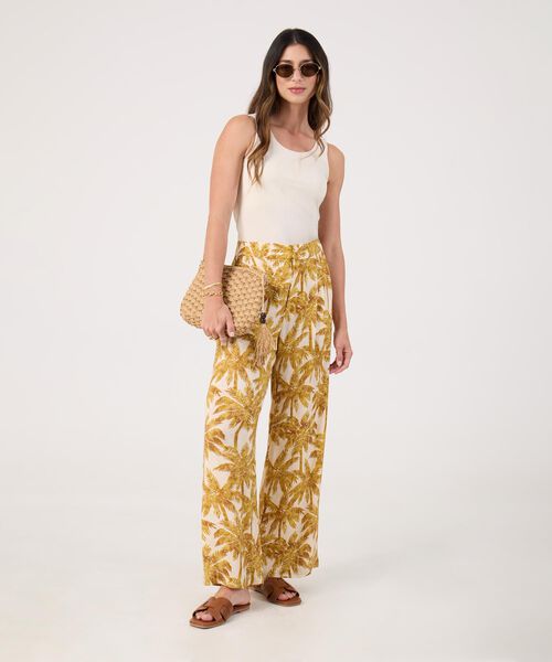 Pantalon fluido estampado  image number null