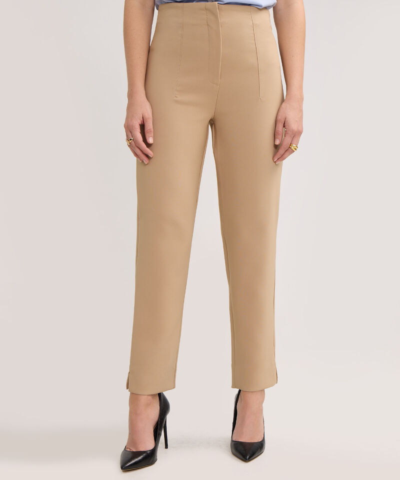 Pantalon Tiro Alto Unicolor