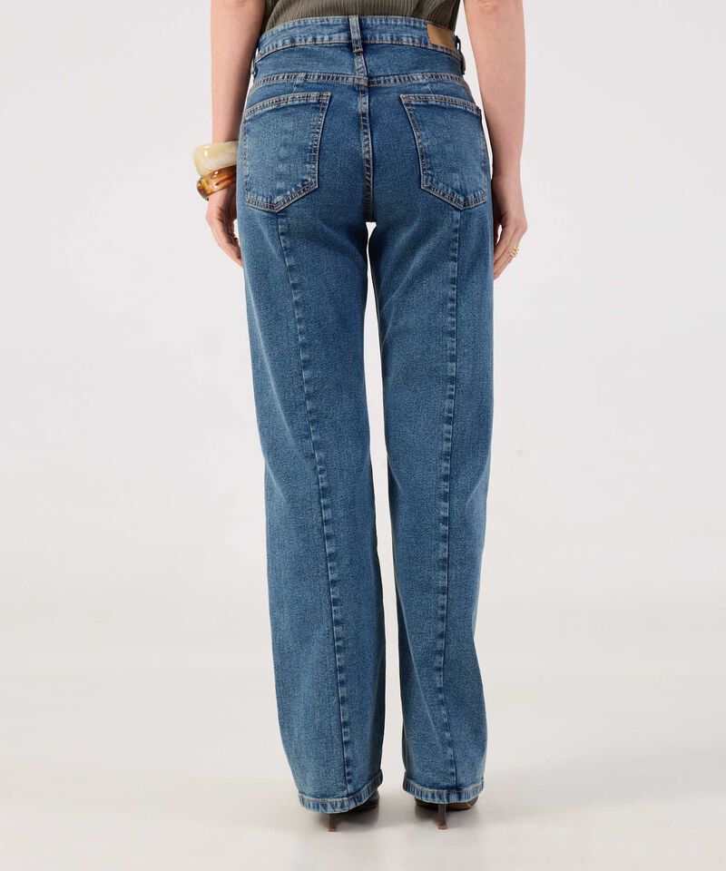 Jean Recto con Costuras Frontales para Mujer