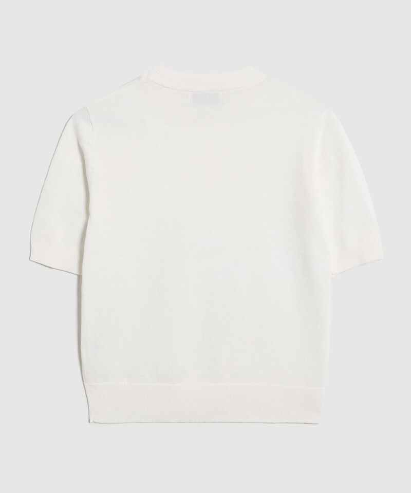 Camiseta Unicolor Manga Corta para Mujer