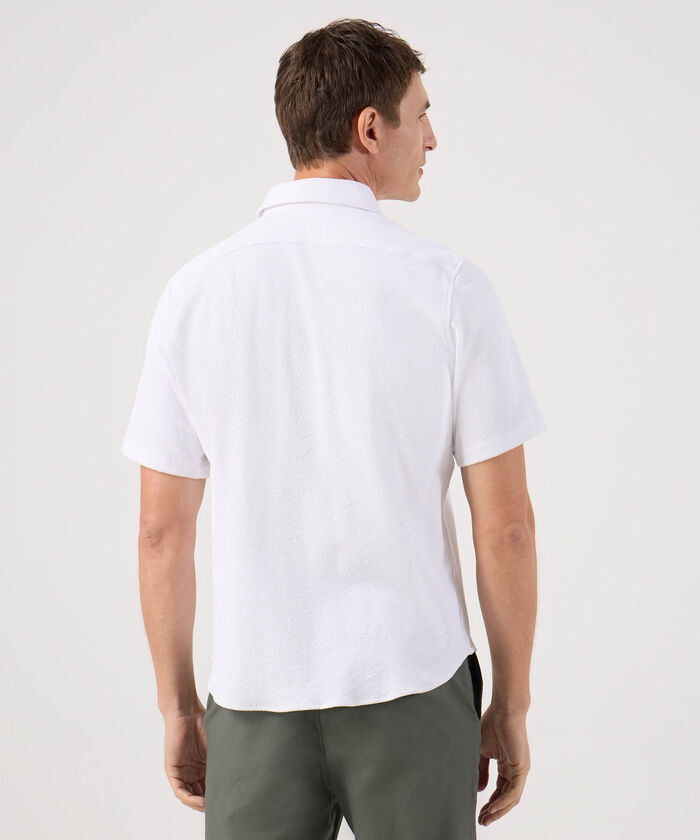 Camisa Texturizada Con Bolsillo