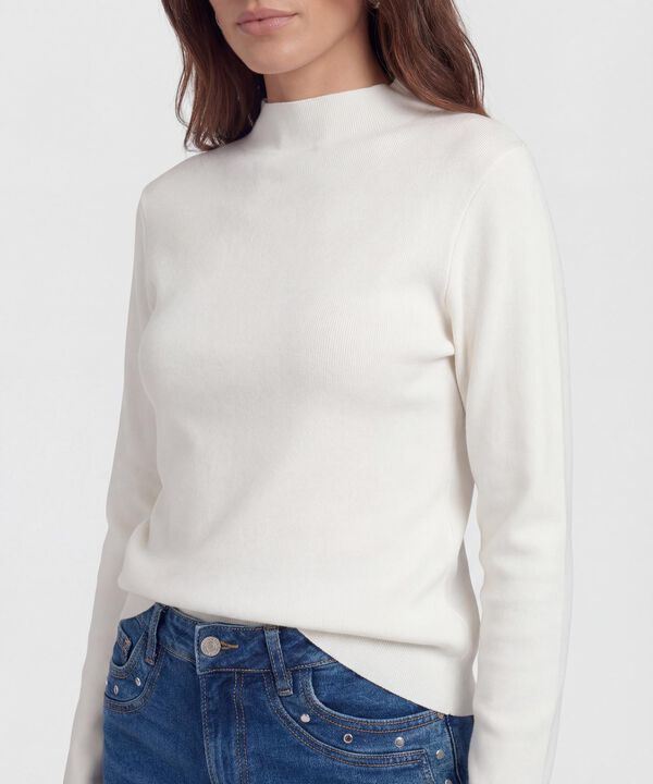 Saco Tejido Cuello Alto para Mujer