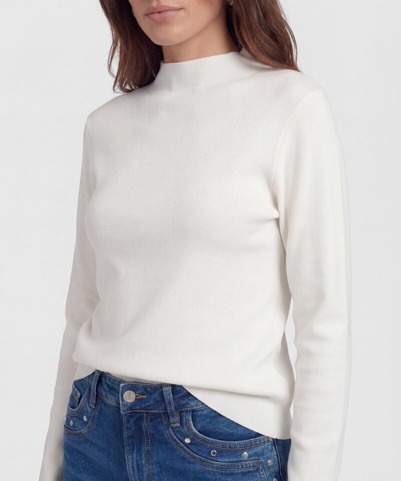 Saco Tejido Cuello Alto para Mujer