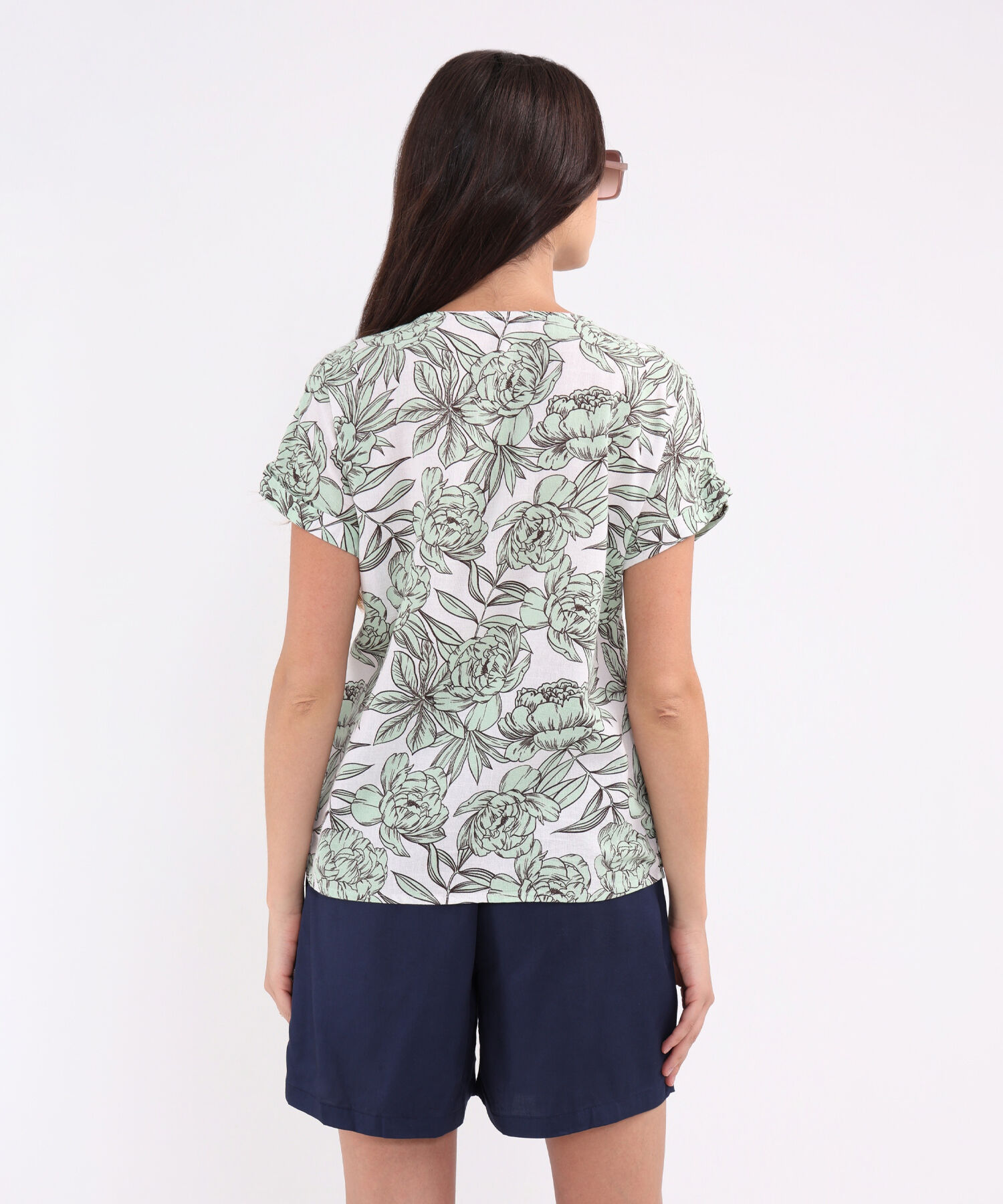 Blusa Manga Corta Estampada
