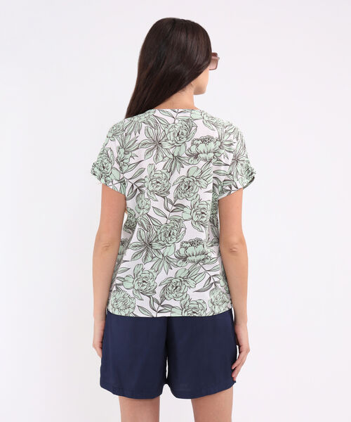Blusa Manga Corta Estampada