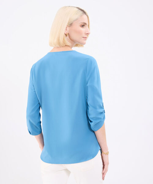 Blusa Escotada Manga ¾