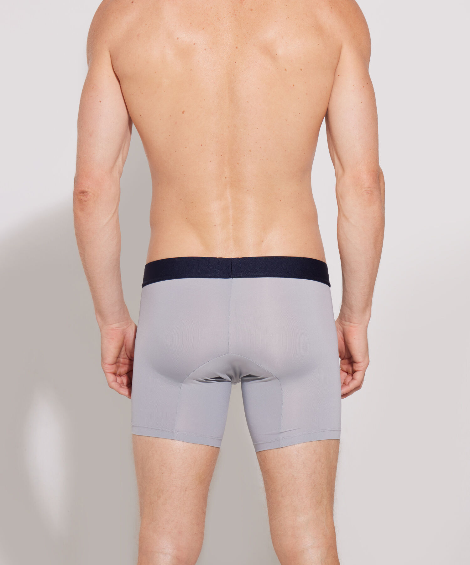 Bóxer Medio Algodón Unicolor Elástico Encarterado Con Bragueta