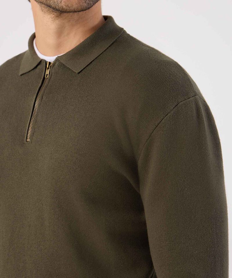 Buzo Con Cuello Y Media Cremallera Para Hombre