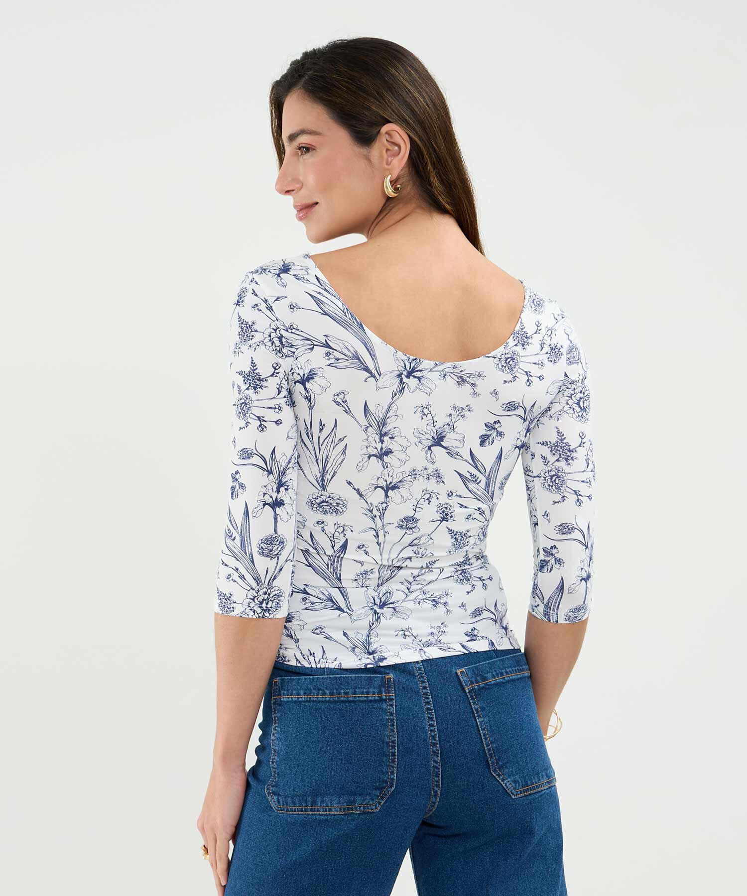 Camiseta Estampado Bot&aacute;nico