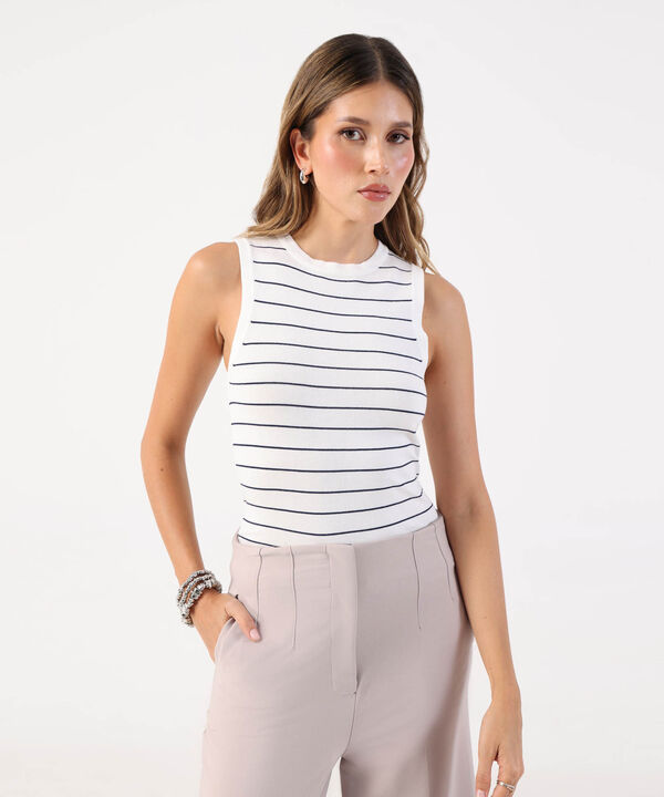 Camiseta de Punto Sin Mangas para Mujer image number null