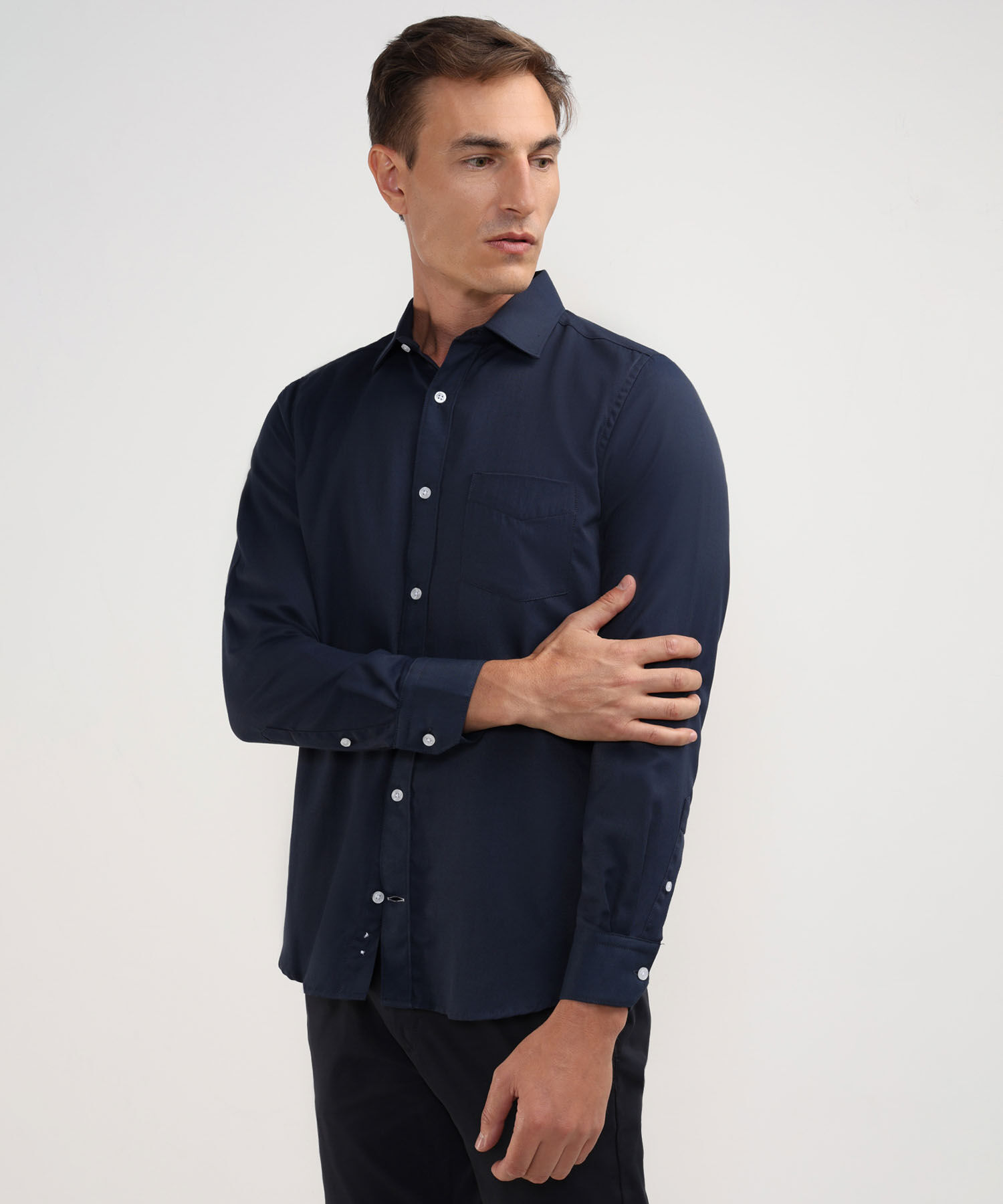 Camisa Corbatera Manga Larga