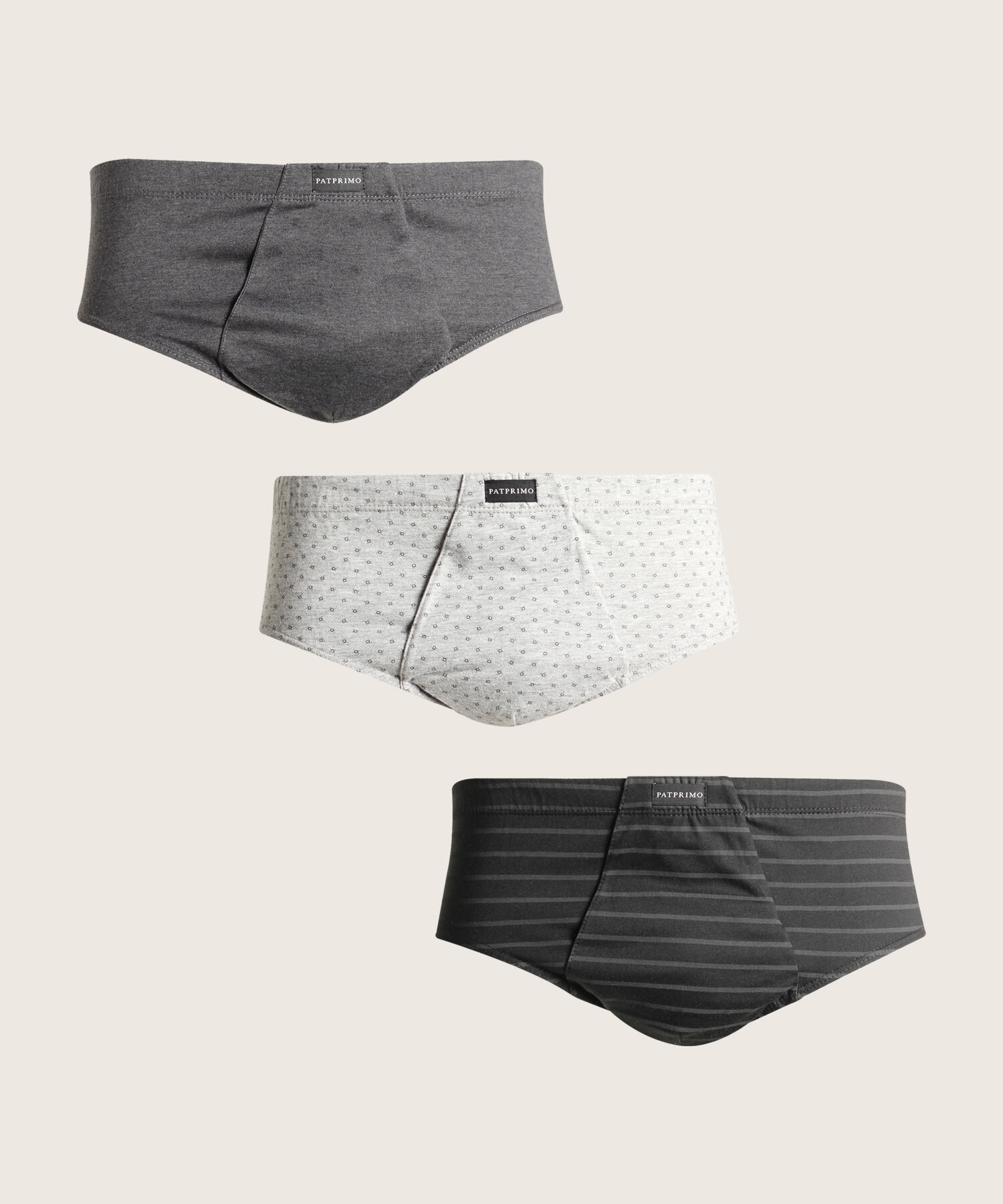 Pack X3 Calzoncillos Clasico Unicolor- Print Rayas- Mini Print