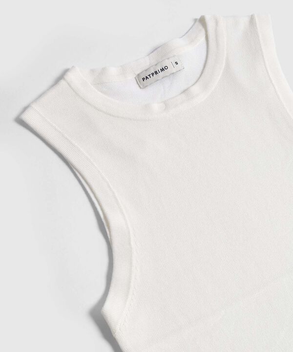 Camiseta de Punto Sin Mangas para Mujer