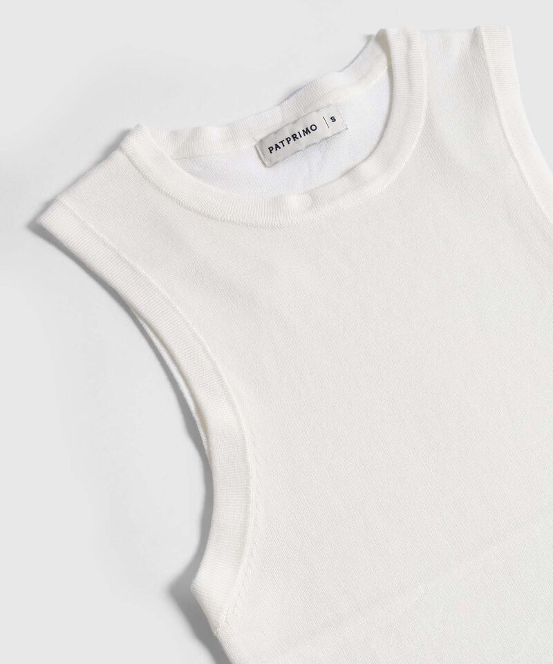 Camiseta de Punto Sin Mangas para Mujer