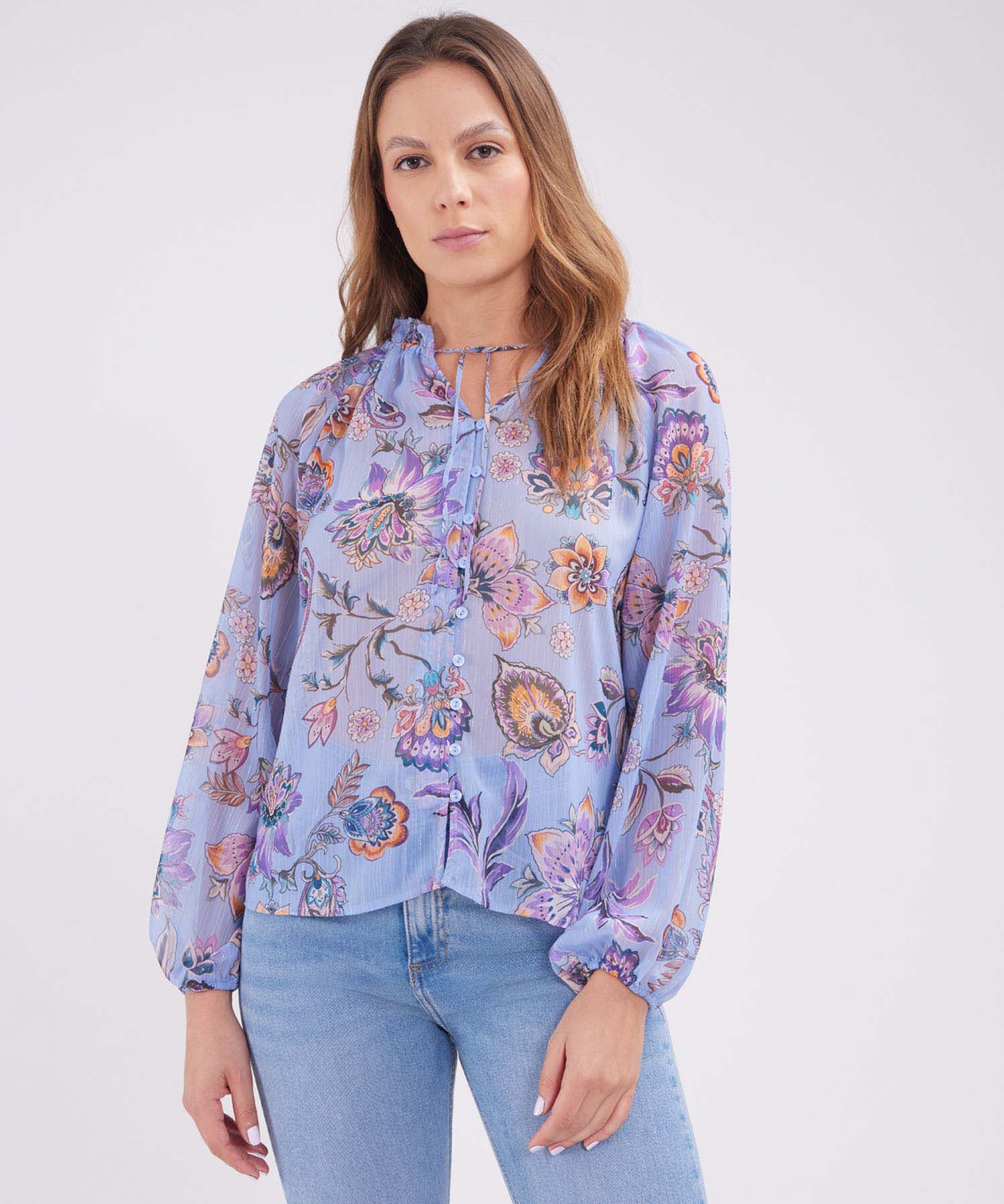 Blusa Botones En Delantero