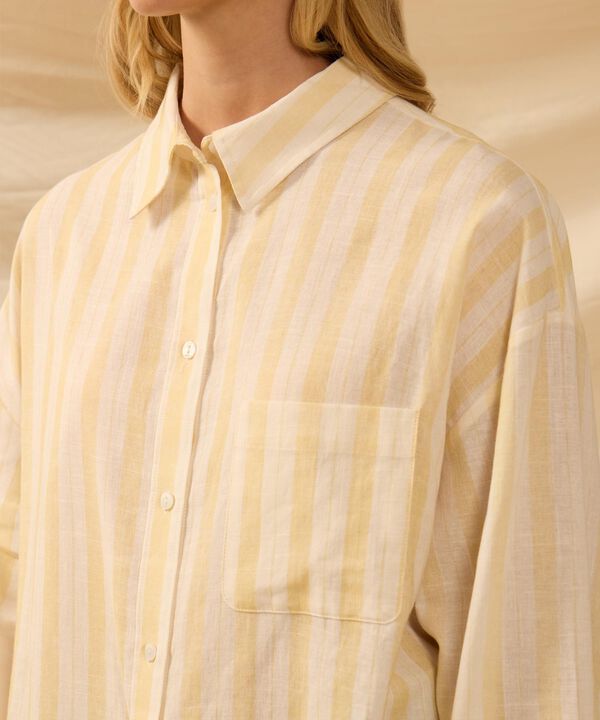 Camisa Oversize De Hombro Ca&iacute;do Para Mujer