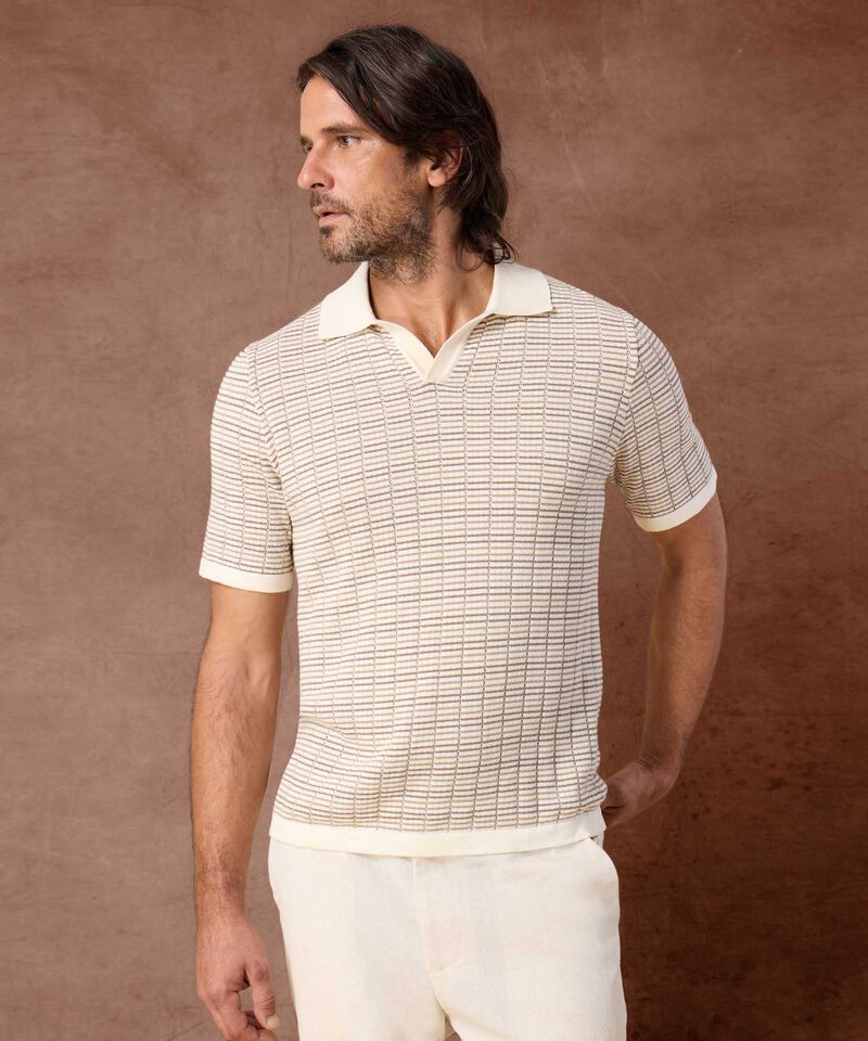 Polo de Punto con Dise&ntilde;o Micro-Texturizado Para Hombre