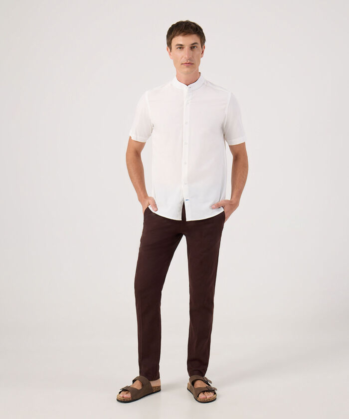 Camisa Unicolor Cuello Mao