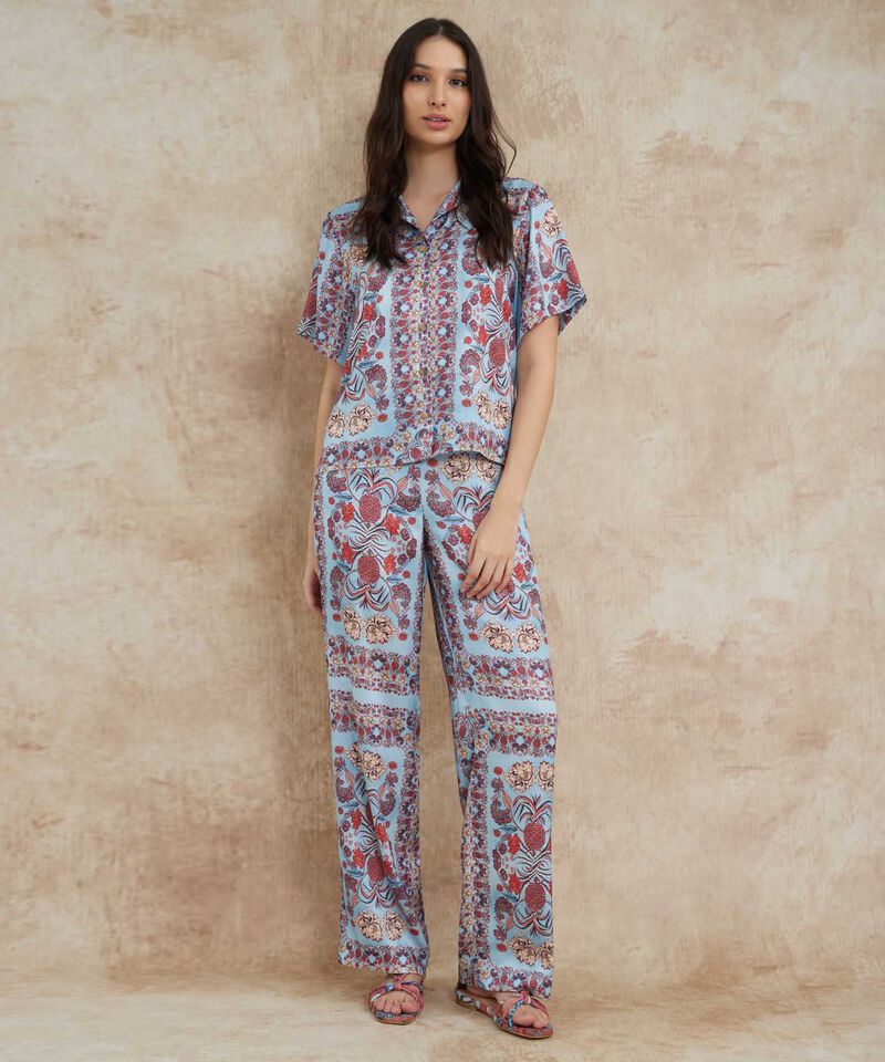 Camisa Resort Estampada Campa&ntilde;a Beatriz Camacho