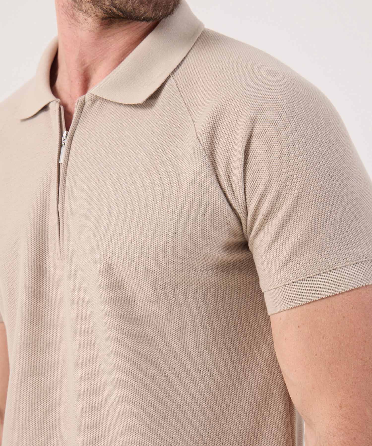 Polo Unicolor Con Cremallera 