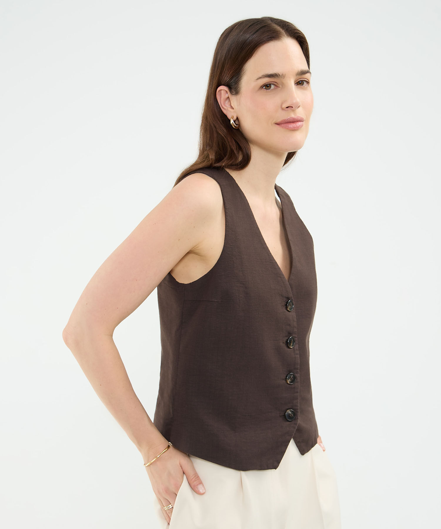 Chaleco en Efecto Rústico