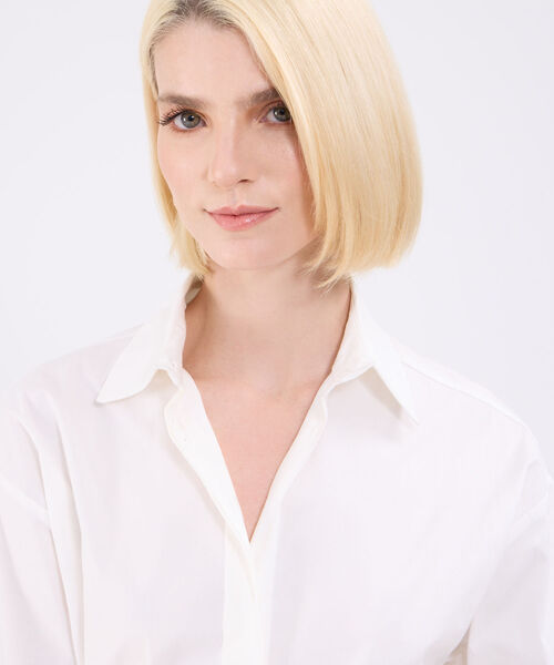 Camisa Unicolor Con Pedrer&iacute;a En Pu&ntilde;o image number null